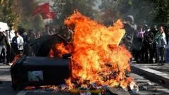French school protests: nationwide unrest and fires reported