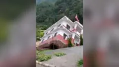 Nepal government building collapse: Structure falls into river